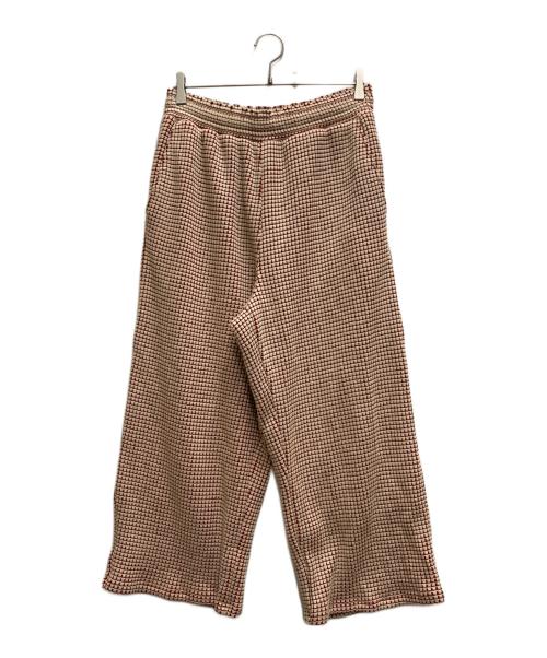 MATSUFUJI（マツフジ）MATSUFUJI (マツフジ) Big Waffle Pants ベージュ×レッド サイズ:3の古着・服飾アイテム