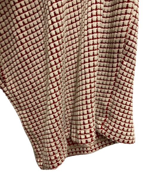 MATSUFUJI（マツフジ）MATSUFUJI (マツフジ) Big Waffle Pants ベージュ×レッド サイズ:3の古着・服飾アイテム