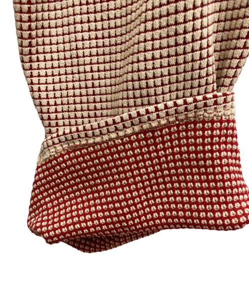 MATSUFUJI（マツフジ）MATSUFUJI (マツフジ) Big Waffle Pants ベージュ×レッド サイズ:3の古着・服飾アイテム