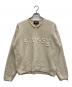 stussy（ステューシー）の古着「EMBROIDERED V-NECK LOGO SWEATER」｜ベージュ