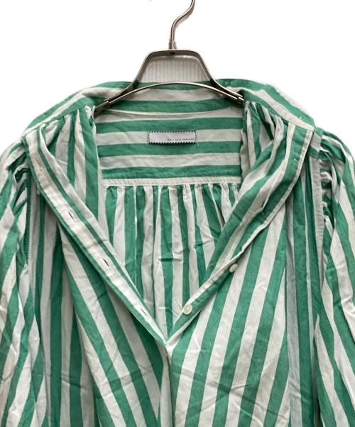 TEN（テン）TEN (テン) Ron Herman (ロンハーマン) コットンカフタンドレス グリーン×ホワイト サイズ:ｆreeの古着・服飾アイテム