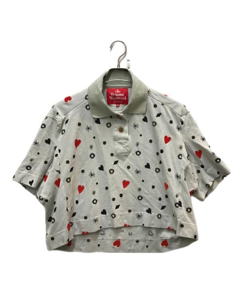 Vivienne Westwood RED LABEL（ヴィヴィアンウエストウッドレッドレーベル）Vivienne Westwood RED LABEL (ヴィヴィアンウエストウッドレッドレーベル) CLOWN エンブロイダリーポロシャツ グレー サイズ:00の古着・服飾アイテム