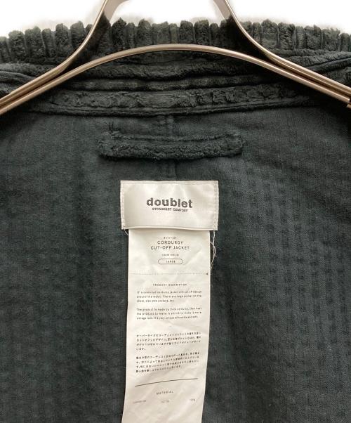 doublet（ダブレット）doublet (ダブレット) CORDUROY CUT-OFF JACKET ブラック サイズ:Ⅼの古着・服飾アイテム