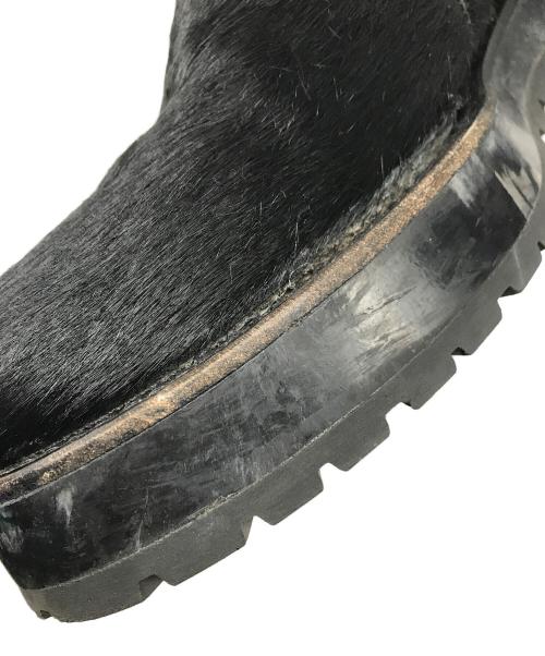 EMPORIO ARMANI（エンポリオ アルマーニ）EMPORIO ARMANI (エンポリオアルマーニ) ハラコジップブーツ ブラック サイズ:9の古着・服飾アイテム