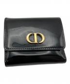 Christian Diorクリスチャン ディオール）の古着「モンテーニュ コンパクトウォレット」｜ブラック