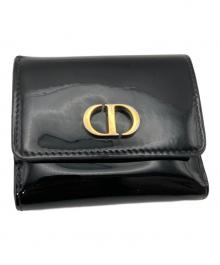 Christian Dior（クリスチャン ディオール）の古着「モンテーニュ コンパクトウォレット」｜ブラック