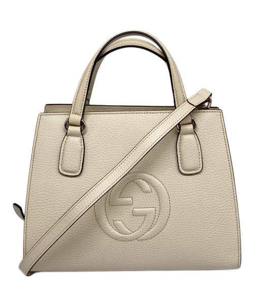 GUCCI（グッチ）GUCCI (グッチ) ソーホー インターロッキングG バッグ アイボリーの古着・服飾アイテム