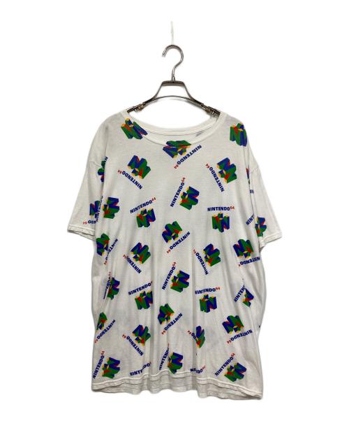 Nintendo64（ニンテンドー64）Nintendo64 (ニンテンドー64) オールオーバープリントTシャツ ホワイト サイズ:XLの古着・服飾アイテム