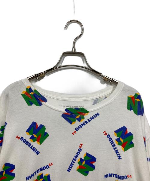 Nintendo64（ニンテンドー64）Nintendo64 (ニンテンドー64) オールオーバープリントTシャツ ホワイト サイズ:XLの古着・服飾アイテム