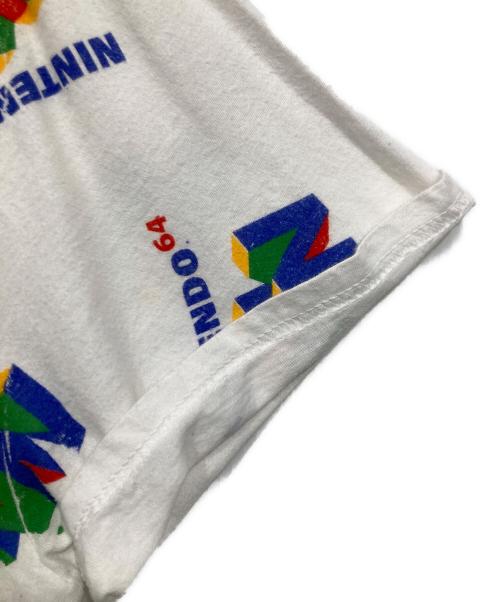 Nintendo64（ニンテンドー64）Nintendo64 (ニンテンドー64) オールオーバープリントTシャツ ホワイト サイズ:XLの古着・服飾アイテム