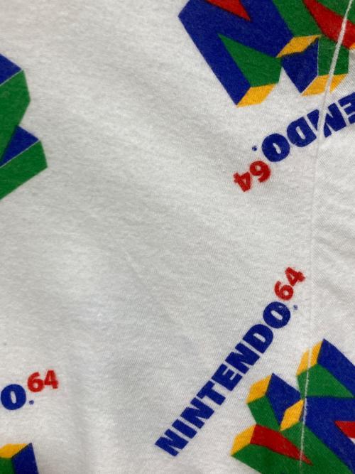 Nintendo64（ニンテンドー64）Nintendo64 (ニンテンドー64) オールオーバープリントTシャツ ホワイト サイズ:XLの古着・服飾アイテム