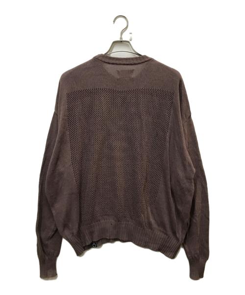 PHINGERIN（フィンガリン）PHINGERIN (フィンガリン) WINDOW WEB SWEATER ブラウン サイズ:Lの古着・服飾アイテム