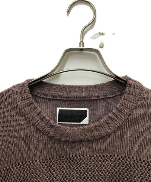 PHINGERIN（フィンガリン）PHINGERIN (フィンガリン) WINDOW WEB SWEATER ブラウン サイズ:Lの古着・服飾アイテム