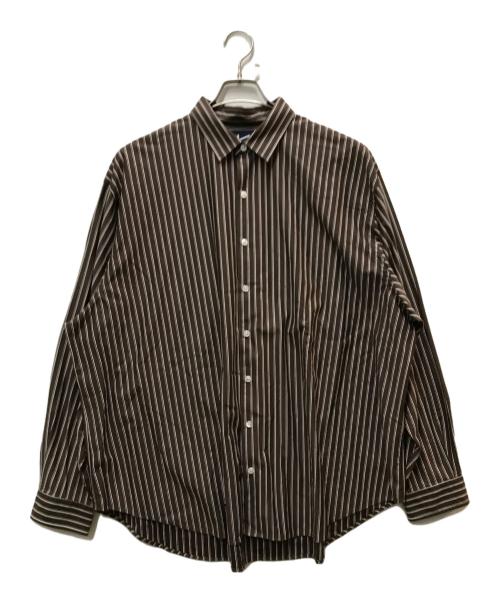 KANEMASA PHIL.（カネマサフィル）KANEMASA PHIL. (カネマサフィル) +81別注OX DRESS KNIT SHIRT ブラウン サイズ:Lの古着・服飾アイテム