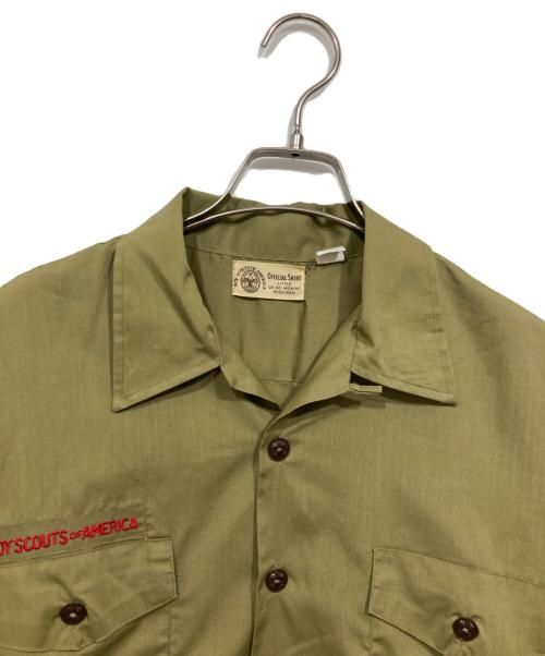 VINTAGE（ヴィンテージ）VINTAGE (ヴィンテージ) 60's USA製ボーイスカウトオープンカラーシャツ ベージュ サイズ:Lの古着・服飾アイテム