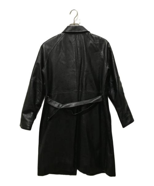 Calvin Klein（カルバンクライン）Calvin Klein (カルバンクライン) シープレザーコート ブラック サイズ:７の古着・服飾アイテム