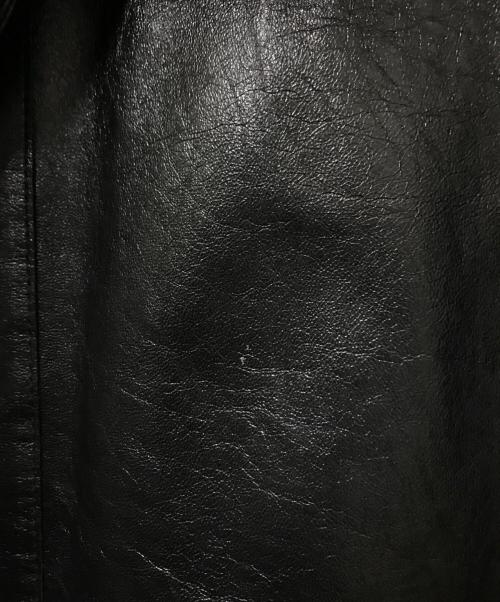 Calvin Klein（カルバンクライン）Calvin Klein (カルバンクライン) シープレザーコート ブラック サイズ:７の古着・服飾アイテム