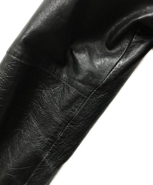 Calvin Klein（カルバンクライン）Calvin Klein (カルバンクライン) シープレザーコート ブラック サイズ:７の古着・服飾アイテム