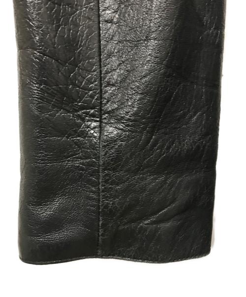 Calvin Klein（カルバンクライン）Calvin Klein (カルバンクライン) シープレザーコート ブラック サイズ:７の古着・服飾アイテム