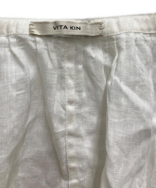 vita kin（ヴィタキン）VITA KIN (ヴィタキン) リネンオールインワン ホワイト サイズ:XSの古着・服飾アイテム