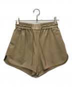 yves salomonイヴサロモン）の古着「タイディテール レザーショートパンツ」｜ブラウン