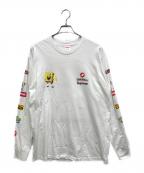 SUPREMEシュプリーム）の古着「SpongeBob Castelli Racing L/S Tee」｜ホワイト