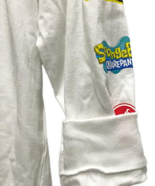 SUPREME（シュプリーム）Supreme (シュプリーム) SpongeBob Castelli Racing L/S Tee ホワイト サイズ:Lの古着・服飾アイテム