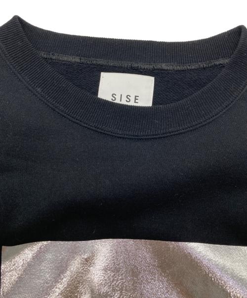 Sise（シセ）Sise (シセ) シルバープリントスウェット ブラック サイズ:1の古着・服飾アイテム
