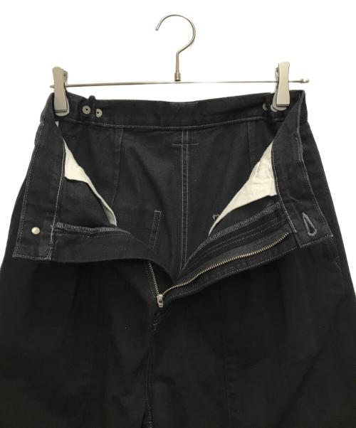 YOKE（ヨーク）YOKE (ヨーク) LASER PROCESSED DENIM WIDE-LEG BUGGY PANTS ブラック サイズ:3の古着・服飾アイテム