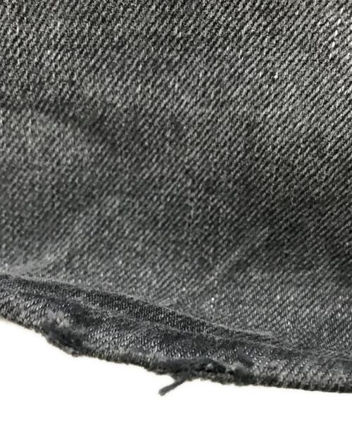 YOKE（ヨーク）YOKE (ヨーク) LASER PROCESSED DENIM WIDE-LEG BUGGY PANTS ブラック サイズ:3の古着・服飾アイテム