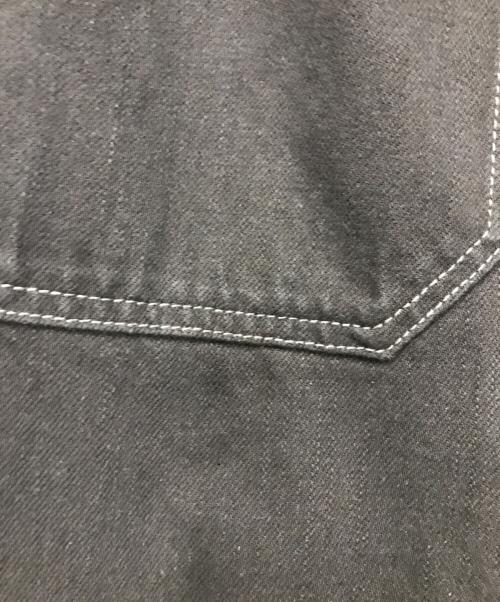 YOKE（ヨーク）YOKE (ヨーク) LASER PROCESSED DENIM WIDE-LEG BUGGY PANTS ブラック サイズ:3の古着・服飾アイテム