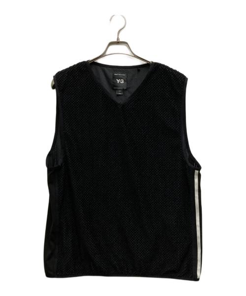 Y-3（ワイスリー）Y-3 (ワイスリー) Waffle Warp Knit Vest ブラック サイズ:Lの古着・服飾アイテム