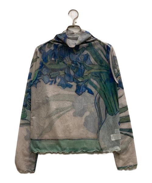 sahara（サハラ）sahara (サハラ) High Neck Sheer Top ブルー サイズ:不明の古着・服飾アイテム