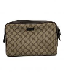 GUCCI（グッチ）の古着「GGスプリームセカンドバッグ」｜ベージュ