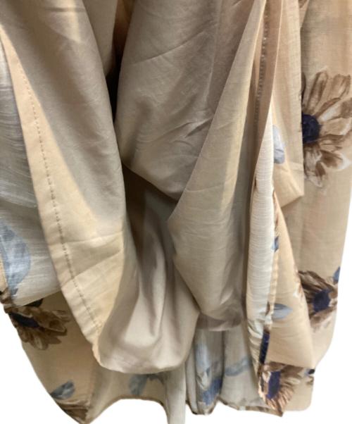 HER LIP TO（ハーリップトゥ）Her lip to (ハーリップトゥ) Sunflower-printed Midi Dress ベージュ サイズ:Sの古着・服飾アイテム