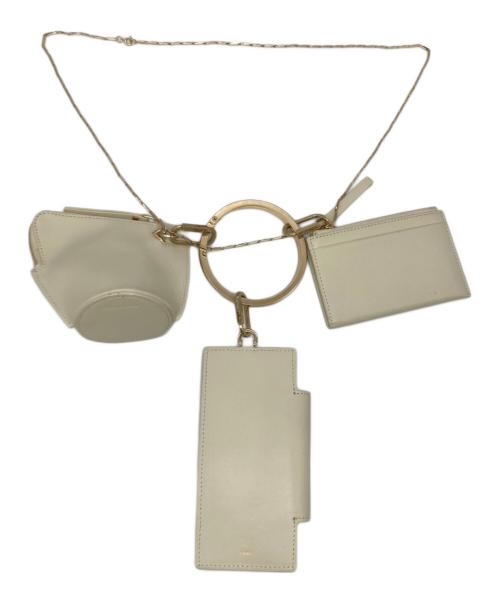 osoi（オソイ）osoi (オソイ) バングルリング ショルダーバッグ レザー ホワイトの古着・服飾アイテム