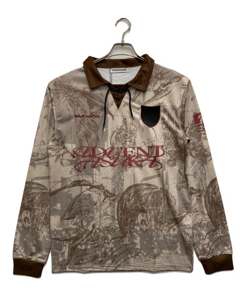 PARANOID（パラノイド）PARANOID (パラノイド) GAME SHIRTS ブラウン×グレー サイズ:Mの古着・服飾アイテム