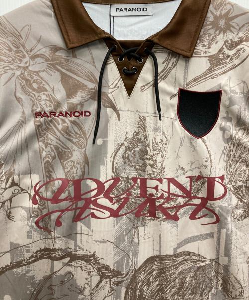 PARANOID（パラノイド）PARANOID (パラノイド) GAME SHIRTS ブラウン×グレー サイズ:Mの古着・服飾アイテム
