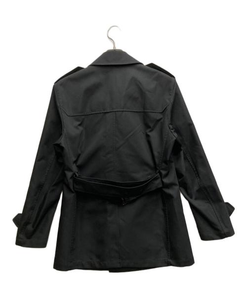 BLACK LABEL CRESTBRIDGE（ブラックレーベル クレストブリッジ）BLACK LABEL CRESTBRIDGE (ブラックレーベル クレストブリッジ) ショートトレンチコート ブラック サイズ:Mの古着・服飾アイテム