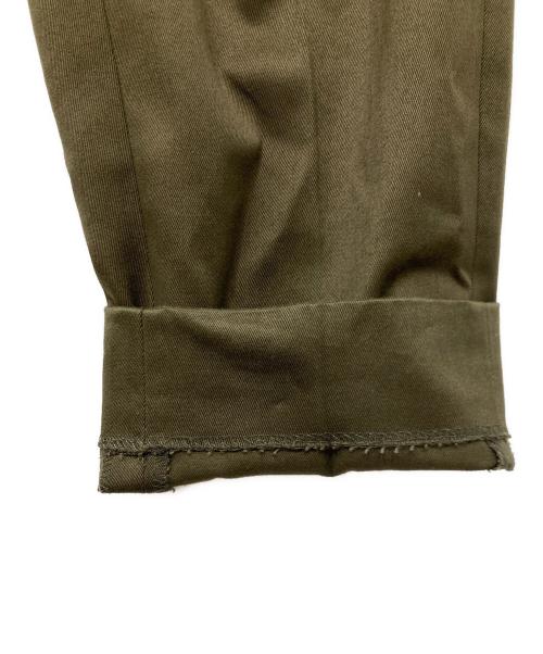 allery（アレリー）ALLERY (アレリー) ワイドチノパンパンツ / テーパードチノパンツ オリーブ サイズ:Lの古着・服飾アイテム