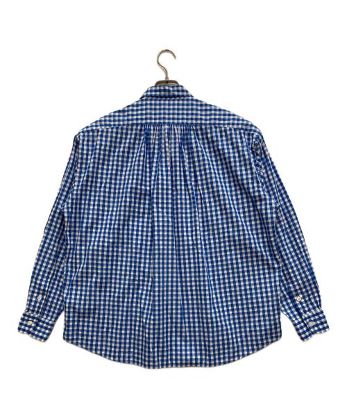 Porter Classic（ポータークラシック）Porter Classic (ポータークラシック) ROLL UP TRICOLOR GINGHAM CHECK SHIRT ブルー×ホワイト サイズ:Mの古着・服飾アイテム