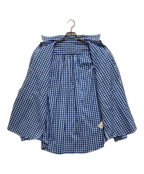 Porter Classic（ポータークラシック）Porter Classic (ポータークラシック) ROLL UP TRICOLOR GINGHAM CHECK SHIRT ブルー×ホワイト サイズ:Mの古着・服飾アイテム