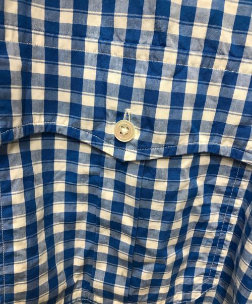 Porter Classic（ポータークラシック）Porter Classic (ポータークラシック) ROLL UP TRICOLOR GINGHAM CHECK SHIRT ブルー×ホワイト サイズ:Mの古着・服飾アイテム