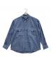 Porter Classic（ポータークラシック）の古着「ROLL UP TRICOLOR GINGHAM CHECK SHIRT」｜ブルー×ホワイト