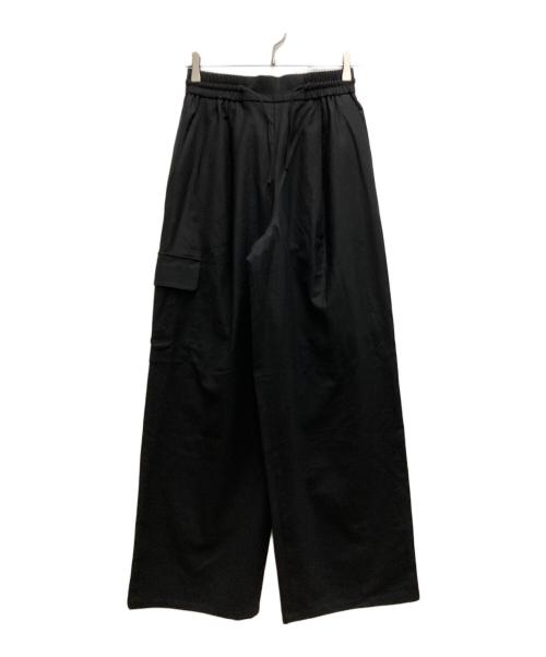 yves salomon（イヴサロモン）YVES SALOMON (イヴサロモン) TROUSERS FLANNEL ブラック サイズ:34の古着・服飾アイテム