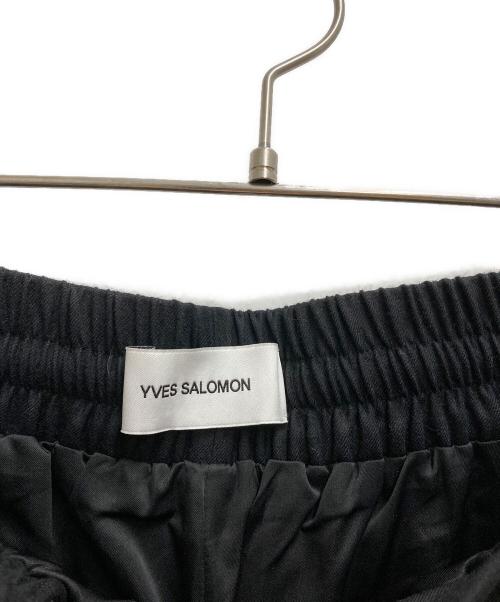 yves salomon（イヴサロモン）YVES SALOMON (イヴサロモン) TROUSERS FLANNEL ブラック サイズ:34の古着・服飾アイテム