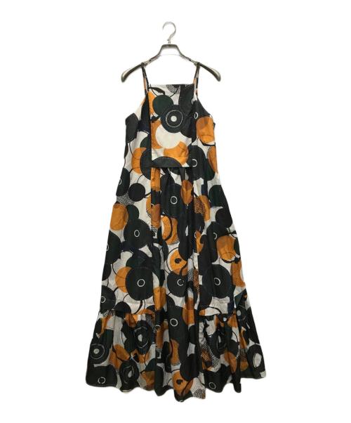 UN3D.（アンスリード）UN3D. (アンスリード) サークルドットパターンキャミワンピース ホワイト サイズ:38の古着・服飾アイテム