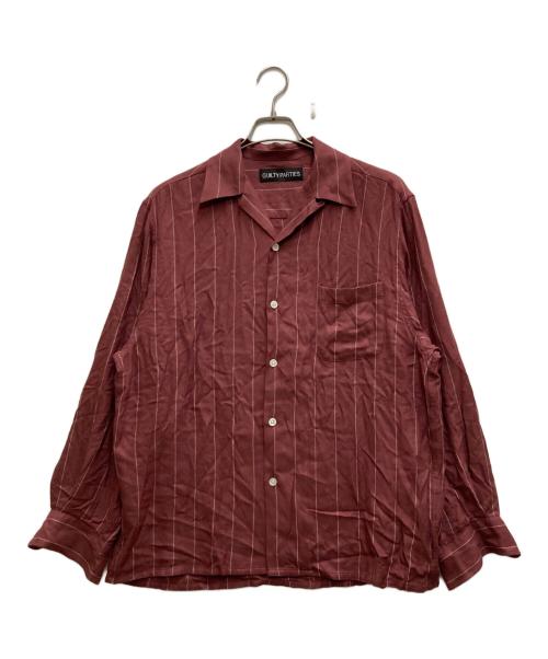 WACKO MARIA（ワコマリア）WACKO MARIA (ワコマリア) KASURI STRIPED OPEN COLLAR SHIRT バーガンディー サイズ:Ⅿの古着・服飾アイテム