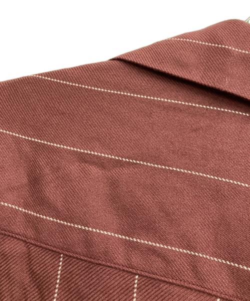 WACKO MARIA（ワコマリア）WACKO MARIA (ワコマリア) KASURI STRIPED OPEN COLLAR SHIRT バーガンディー サイズ:Ⅿの古着・服飾アイテム