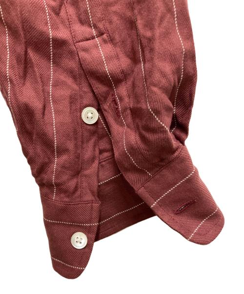 WACKO MARIA（ワコマリア）WACKO MARIA (ワコマリア) KASURI STRIPED OPEN COLLAR SHIRT バーガンディー サイズ:Ⅿの古着・服飾アイテム